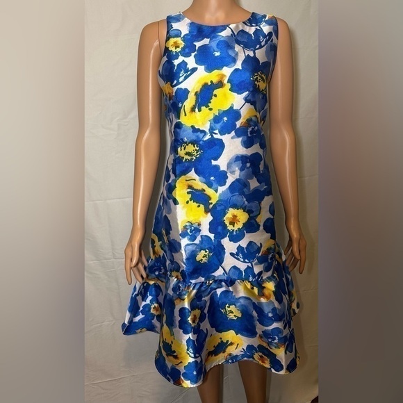 Julia Jordan Monroe Twill Floral Fit & Flare Dress Print Sleeveless Size 14 - Picture 5 of 7